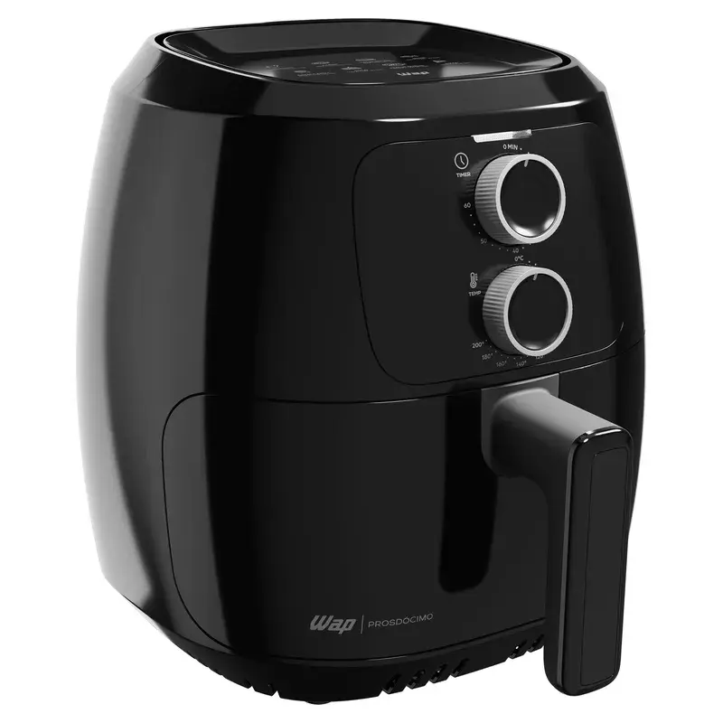 Air fryer WAP Family WAFF2-P preta, com dois botões giratórios